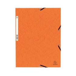 Carpeta de gomas Exacompta - 3 solapas - 240 x 320 mm - 355 g - Color naranja