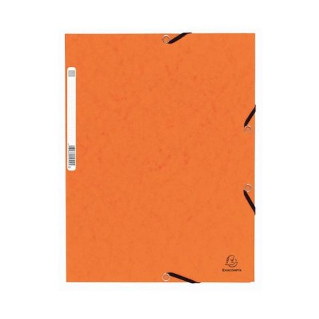 Carpeta de gomas Exacompta - 3 solapas - 240 x 320 mm - 355 g - Color naranja