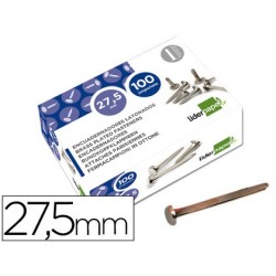 ENCUADERNADORES LIDERPAPEL NIQUELADOS N.6 27,5 MM CAJA DE100 UNIDADES