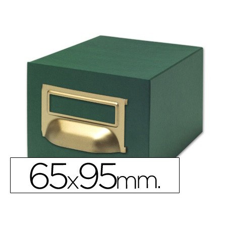 FICHERO FICHAS TELA VERDE 1000 FICHAS N.1 TAMAÑO 65X95 MM