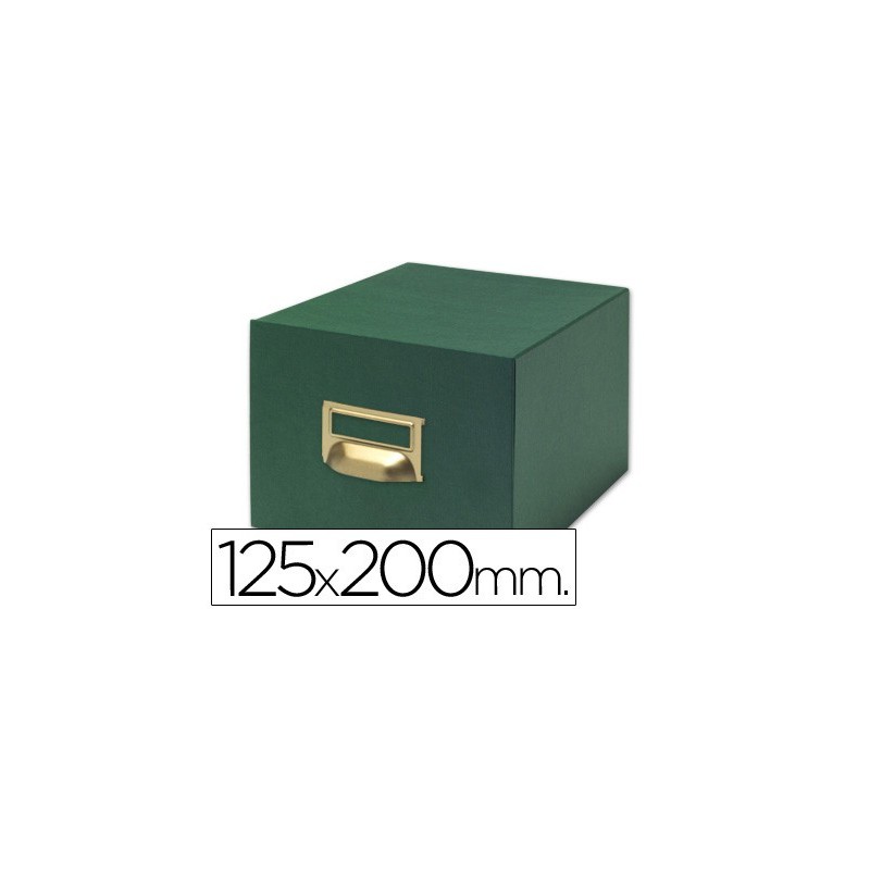 FICHERO FICHAS TELA VERDE 1000 FICHAS N.4 TAMAÑO 125X200 MM