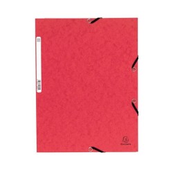 Carpeta de gomas Exacompta - 3 solapas - 240 x 320 mm - 355 g - Color rojo