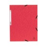 Carpeta de gomas Exacompta - 3 solapas - 240 x 320 mm - 355 g - Color rojo