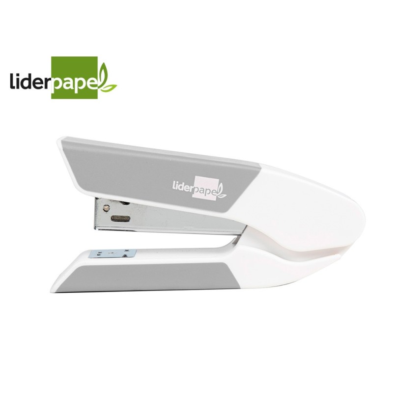 GRAPADORA LIDERPAPEL CON REGALO DE EXTRAEGRAPAS Y CAJA DE 1000 GRAPAS 26/6 CAPACIDAD 20H COLOR GRIS