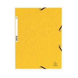 Carpeta de gomas Exacompta - 3 solapas - 240 x 320 mm - 355 g - Color amarillo