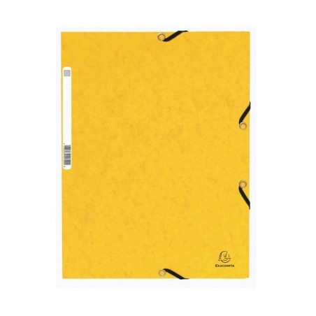 Carpeta de gomas Exacompta - 3 solapas - 240 x 320 mm - 355 g - Color amarillo