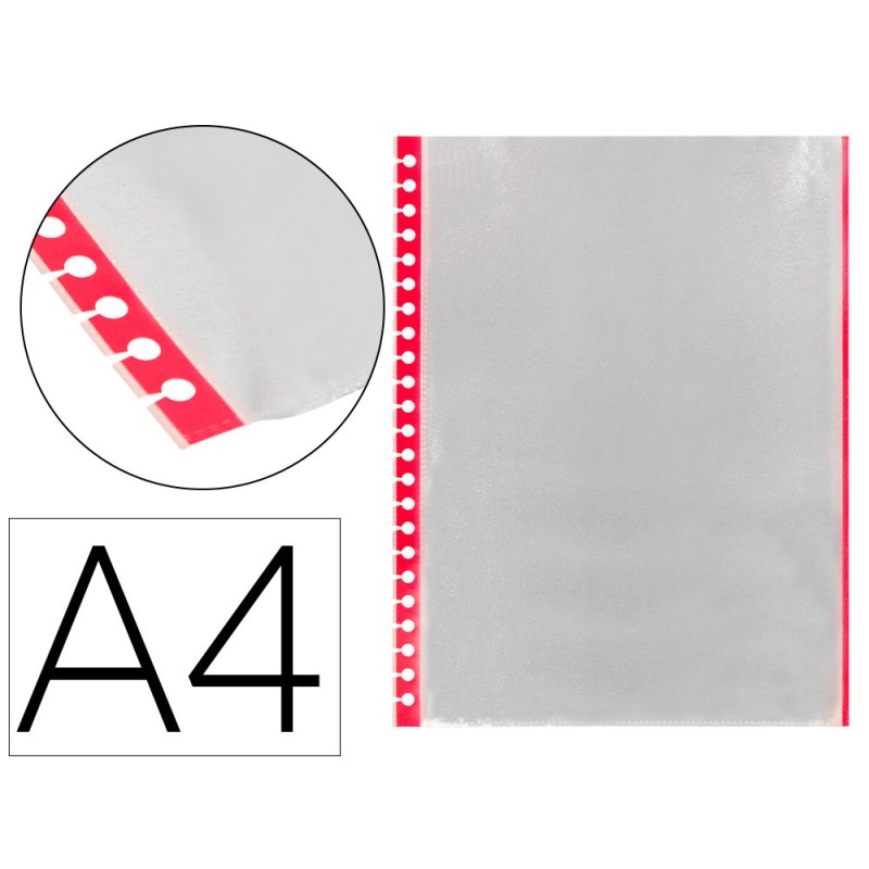 RECAMBIO FUNDA LIDERPAPEL INTERCAMBIABLES DIN A4 BORDES SURTIDOS BOLSA DE 10 UNIDADES