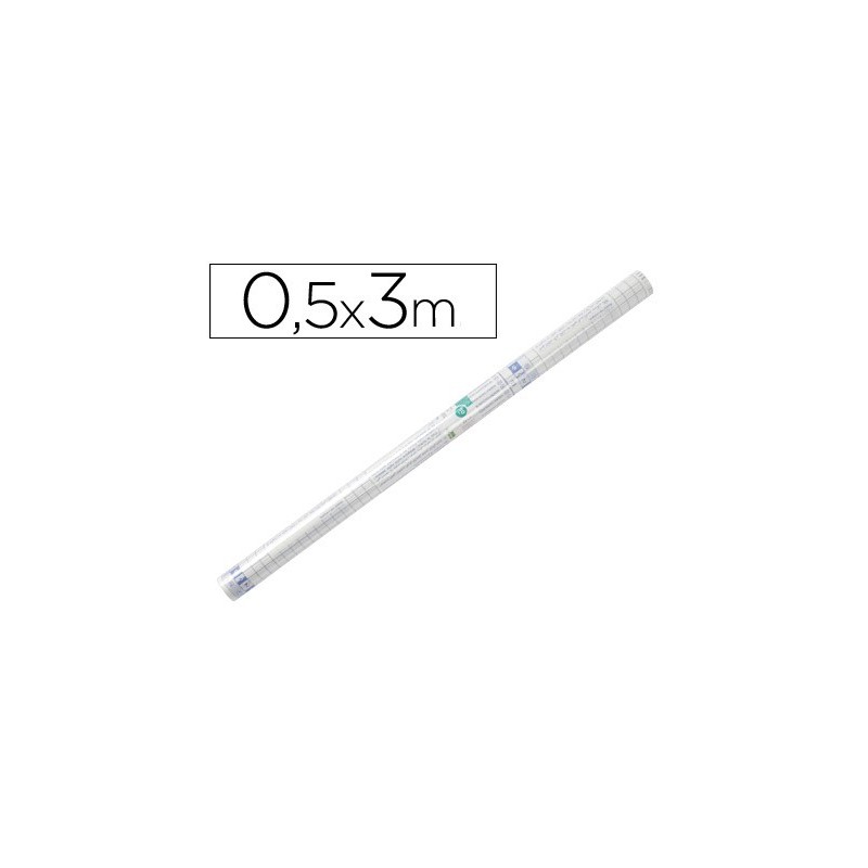 ROLLO PLASTICO ADHESIVO LIDERPAPEL 0.50X3 MT 50 MC -FORRALIBROS REMOVIBLE