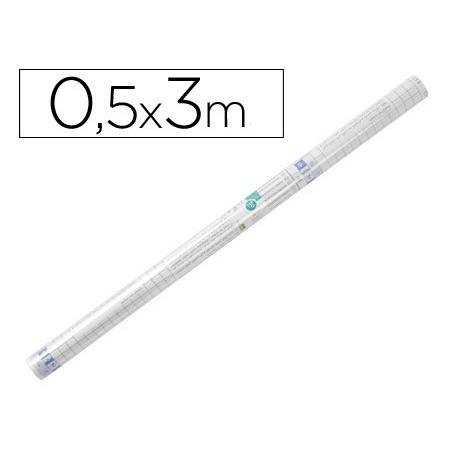 ROLLO PLASTICO ADHESIVO LIDERPAPEL 0.50X3 MT 50 MC -FORRALIBROS REMOVIBLE