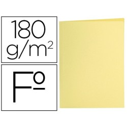 SUBCARPETA LIDERPAPEL FOLIO AMARILLO PASTEL 180G/M2 (PACK INDIVISIBLE 50 UDS)