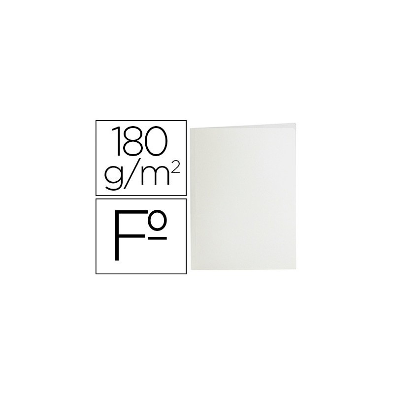 SUBCARPETA LIDERPAPEL FOLIO BLANCO 180G/M2 (PACK INDIVISIBLE 50 UDS)