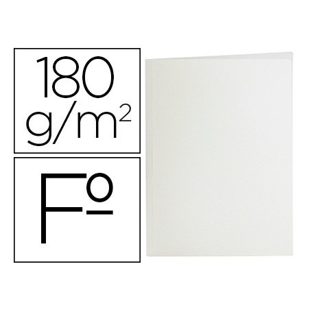 SUBCARPETA LIDERPAPEL FOLIO BLANCO 180G/M2 (PACK INDIVISIBLE 50 UDS)