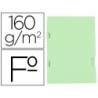 SUBCARPETA LIDERPAPEL FOLIO VERDE TRES UÑEROS PLASTIFICADA160G/M2 (PACK INDIVISIBLE 25 UDS)