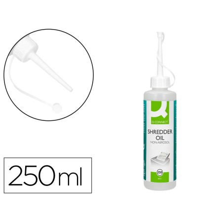 ACEITE LUBRICANTE Q-CONNECT PARA DESTRUCTORA DE DOCUMENTOS BOTE DE 250 ML.