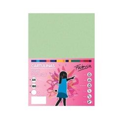 Cartulina Fabrisa - A4 - 180g - Color verde laguna (PACK INDIVISIBLE DE 50 UNIDADES)