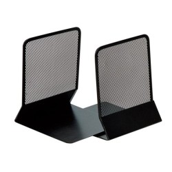 APOYALIBROS METALICO Q-CONNECT KF15098 REJILLA NEGRO JUEGO 165X152X135 MM