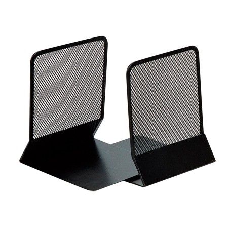 APOYALIBROS METALICO Q-CONNECT KF15098 REJILLA NEGRO JUEGO 165X152X135 MM