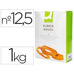 BANDAS ELASTICAS Q-CONNECT 1000 GR 125 X 9 MM NUMERO 12,5