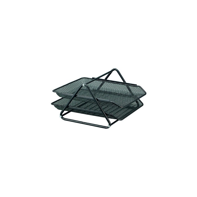 BANDEJA SOBREMESA METALICA Q-CONNECT REJILLA GXA100 NEGRA2 BANDEJAS MOVIBLES -300X185X350 MM