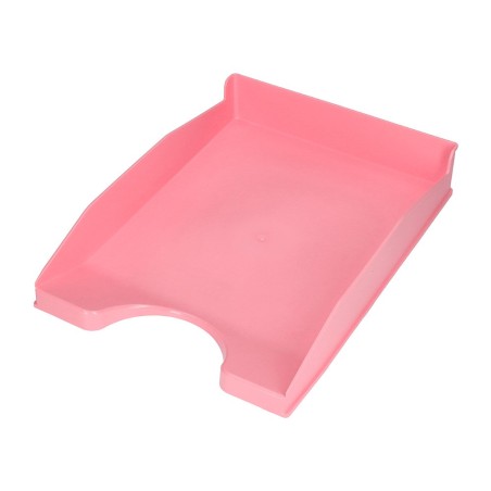 BANDEJA SOBREMESA PLASTICO Q-CONNECT ROSA PASTEL OPACO 240X70X340MM