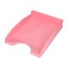 BANDEJA SOBREMESA PLASTICO Q-CONNECT ROSA PASTEL OPACO 240X70X340MM