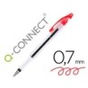 BOLIGRAFO Q-CONNECT DELTA ROJO -SUJECION DE CAUCHO -CON CAPUCHON