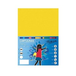 Cartulina Fabrisa - A4 - 180 g - Color amarillo limón (PACK INDIVISIBLE DE 50 UNIDADES)
