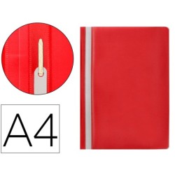 CARPETA DOSSIER FASTENER PLASTICO Q-CONNECT DIN A4 ROJA