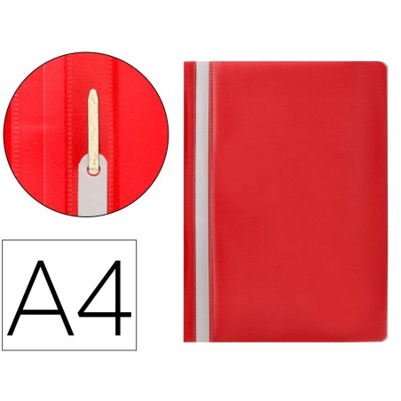 CARPETA DOSSIER FASTENER PLASTICO Q-CONNECT DIN A4 ROJA