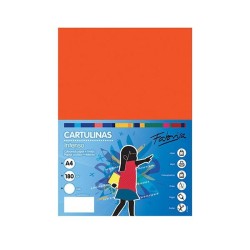 Cartulina Fabrisa - A4 - 180 g - Color naranja azafrán (PACK INDIVISIBLE DE 50 UNIDADES)