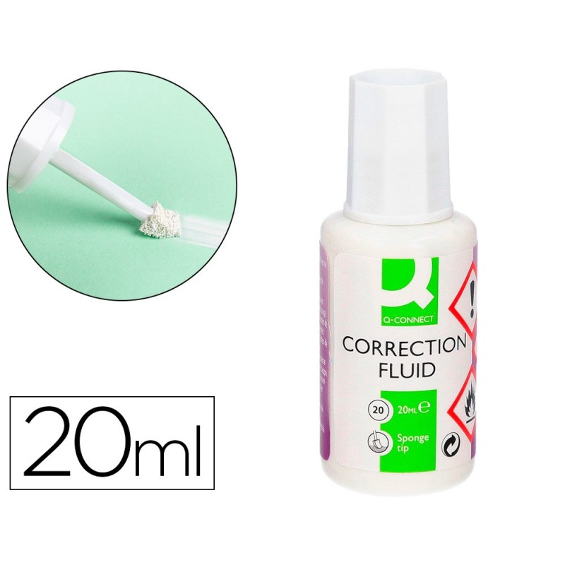 CORRECTOR Q-CONNECT APLICADOR ESPUMA FRASCO 20 ML