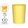 CUBILETE PORTALAPICES Q-CONNECT AMARILLO PASTEL OPACO PLASTICO DIAMETRO 75 MM ALTO 100 MM