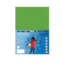 Cartulina Fabrisa - A4 - 180 g - Color verde fuerte (PACK INDIVISIBLE DE 50 UNIDADES)