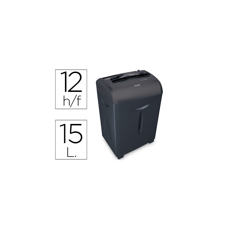 DESTRUCTORA DE DOCUMENTOS Q-CONNECT KF15551 CAPACIDAD DE CORTE 12 H DESTRUYE GRAPAS CLIPS CD Y TARJETAS