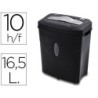 DESTRUCTORA DE DOCUMENTOS Q-CONNECT KF17974 CAPACIDAD DE CORTE 10 H DESTRUYE GRAPAS CLIPS Y TARJETAS PAPELERA 16,5