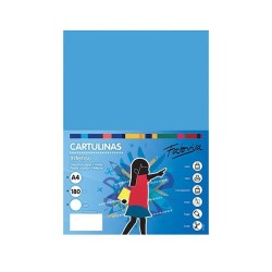 Cartulina Fabrisa - A4 - 180 g - Color azul turquesa (PACK INDIVISIBLE DE 50 UNIDADES)