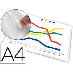 FUNDA AUTOADHESIVA Q-CONNECT TAMAÑO A-4 210X297MM PACK DE 5 UNIDADES