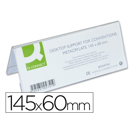 IDENTIFICADORES SOBREMESA Q-CONNECT METACRILATO 145X60 MM REF.5728