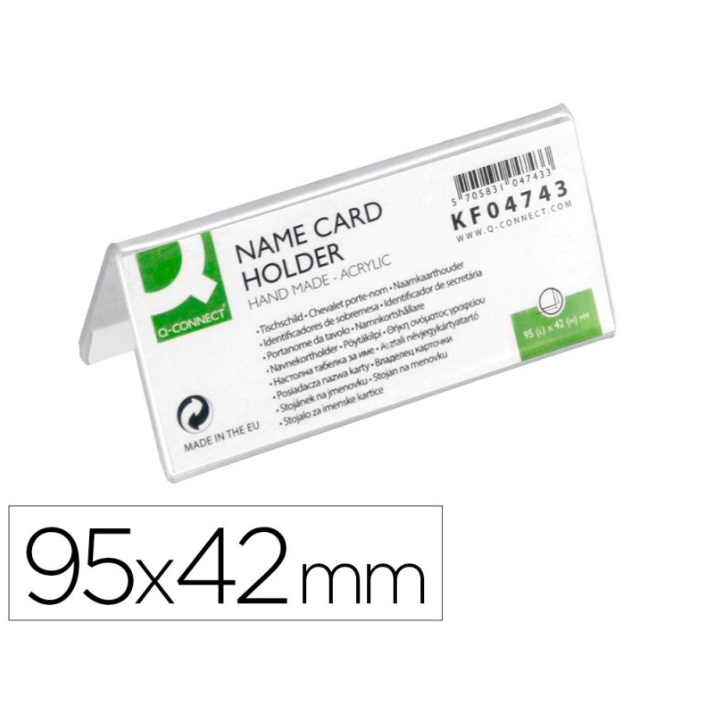 IDENTIFICADORES SOBREMESA Q-CONNECT METACRILATO 95X42 MM REF.5730