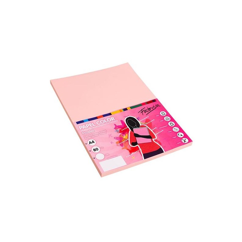 Papel multifunción Fabrisa - A4 - 80 g - Color melocotón - Pack 100 hojas