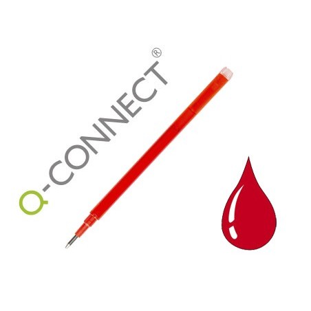 RECAMBIO BOLIGRAFO Q-CONNECT RETRACTIL KF11059 BORRABLE ROJO CAJA DE 3 UNIDADES
