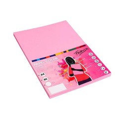 Papel multifunción Fabrisa - A4 - 80 g - Color rosa - Pack 100 hojas