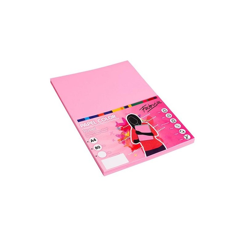 Papel multifunción Fabrisa - A4 - 80 g - Color rosa - Pack 100 hojas Papel multifunción Fabrisa - A4 - 80 g - Color rosa - Pack 100 hojas