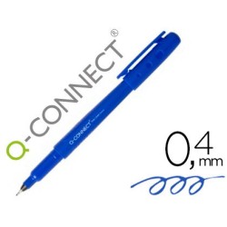 ROTULADOR Q-CONNECT PUNTA DE FIBRA FINE LINER AZUL 0.4 MM