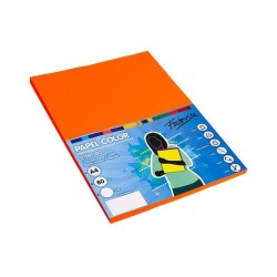 Papel multifunción Fabrisa - A4 - 80 g - Color naranja azafrán - Pack 100 hojas
