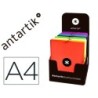 CARPETA LIDERPAPEL ANTARTIK GOMAS A4 3 SOLAPAS CARTON FORRADO COLORES SURTIDOS (PACK INDIVISIBLE 12 UDS)