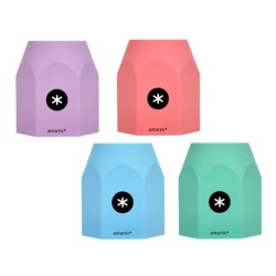 CUBILETE PORTALAPICES ANTARTIK SILICONA HEXAGONAL COLORES SURTIDOS PASTEL CELESTE CORAL LAVANDA Y MENTA