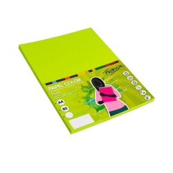 Papel multifunción Fabrisa - A4 - 75 g - Color verde fluorescente - Pack 100 hojas