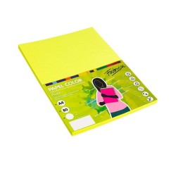 Papel multifunción Fabrisa - A4 - 75 g - Color amarillo fluorescente - Pack 100 hojas