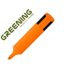 ROTULADOR GREENING FLUORESCENTE PUNTA BISELADA NARANJA (PACK INDIVISIBLE 12 UDS)